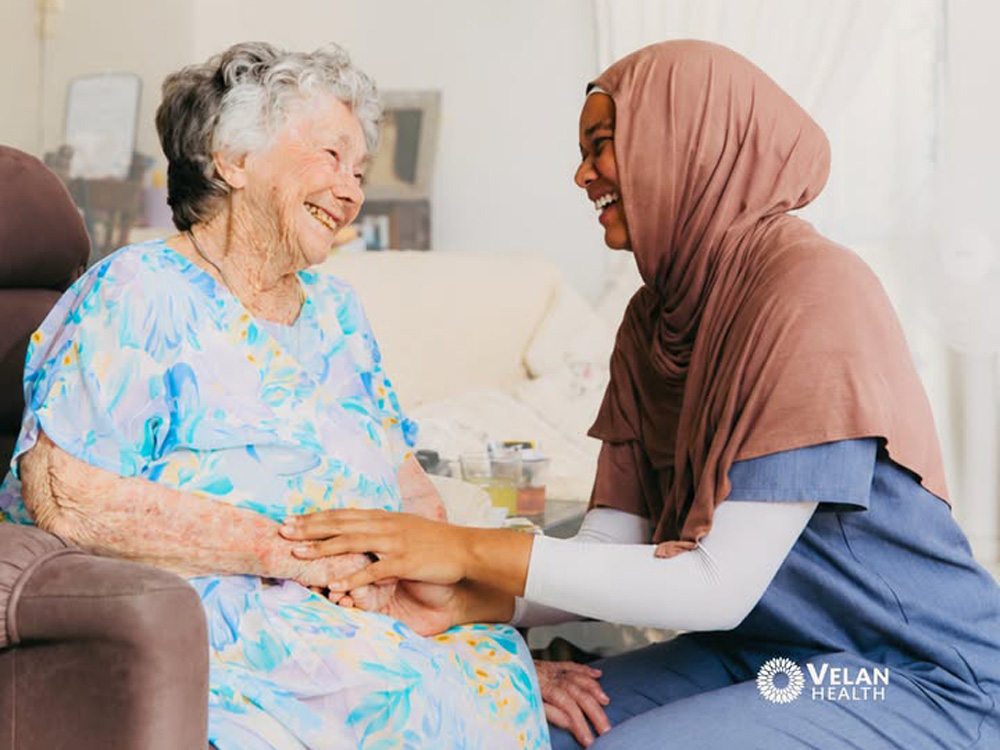 Home Care Provider Assisting an Elderly Woman